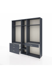 Hyperion Dolap 7 Raflı 4 Çekmeceli 3 Askılı 220x44x243 - S553M057V17B
