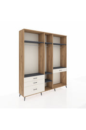 Hyperion Dolap 7 Raflı 4 Çekmeceli 3 Askılı 220x44x243 - S553M057V25B