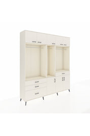 Hyperion Dolap 8 Raflı 4 Çekmeceli 3 Askılı 220x44x243 - S553M059V04B