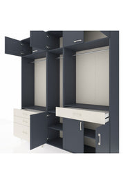 Hyperion Dolap 8 Raflı 4 Çekmeceli 3 Askılı 220x44x243 - S553M059V16B