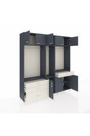 Hyperion Dolap 8 Raflı 4 Çekmeceli 3 Askılı 220x44x243 - S553M059V16B