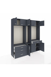 Hyperion Dolap 8 Raflı 4 Çekmeceli 3 Askılı 220x44x243 - S553M059V17B