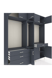 Hyperion Dolap 8 Raflı 4 Çekmeceli 3 Askılı 220x44x243 - S553M059V17B