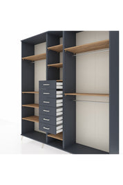 Hyperion Dolap 10 Raflı 6 Çekmeceli 3 Askılı 220x44x243 - S553M060V11B