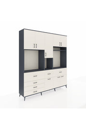 Hyperion Dolap 10 Raflı 6 Çekmeceli 8 Kapaklı 220x44x243 - S553M061V13B