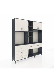 Hyperion Dolap 11 Raflı 6 Çekmeceli 4 Kapaklı 220x44x243 - S553M062V13B
