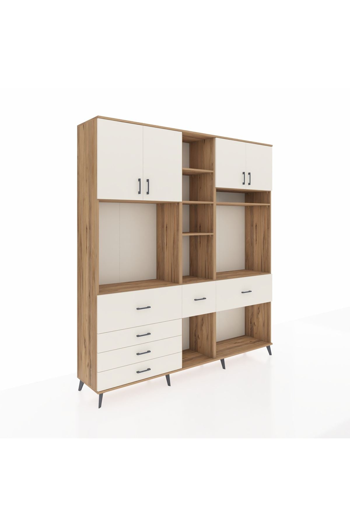 Hyperion Dolap 11 Raflı 6 Çekmeceli 4 Kapaklı 220x44x243 - S553M062V22B