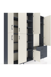 Hyperion Dolap 12 Raflı 2 Çekmeceli Tek Askılı 220x44x243 - S553M063V14B