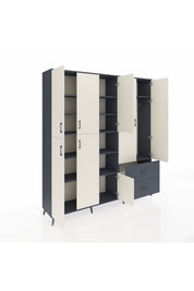 Hyperion Dolap 12 Raflı 2 Çekmeceli Tek Askılı 220x44x243 - S553M063V14B