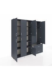 Hyperion Dolap 12 Raflı 2 Çekmeceli Tek Askılı 220x44x243 - S553M063V17B