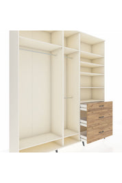 Hyperion Dolap 9 Raflı 3 Çekmeceli 3 Askılı 220x44x243 - S553M064V06B
