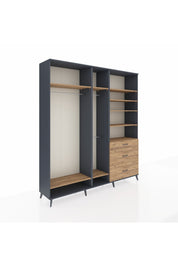 Hyperion Dolap 9 Raflı 3 Çekmeceli 3 Askılı 220x44x243 - S553M064V12B