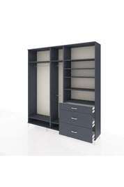 Hyperion Dolap 9 Raflı 3 Çekmeceli 3 Askılı 220x44x243 - S553M064V17B