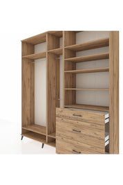 Hyperion Dolap 9 Raflı 3 Çekmeceli 3 Askılı 220x44x243 - S553M064V21B