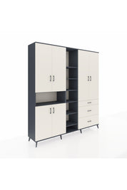 Hyperion Dolap 13 Raflı 3 Çekmeceli 6 Kapaklı 220x44x243 - S553M065V13B
