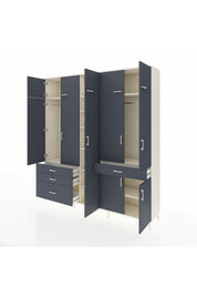 Hyperion Dolap 11 Raflı 4 Çekmeceli 2 Askılı 220x44x243 - S553M055V08B