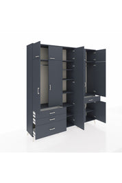 Hyperion Dolap 11 Raflı 4 Çekmeceli 2 Askılı 220x44x243 - S553M055V17B
