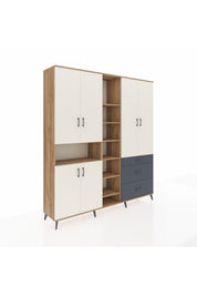 Hyperion Dolap 13 Raflı 3 Çekmeceli 6 Kapaklı 220x44x243 - S553M065V23B