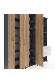 Hyperion Dolap 16 Raflı 2 Çekmeceli 3 Kapaklı 220x44x243 - S553M067V10B