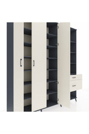 Hyperion Dolap 16 Raflı 2 Çekmeceli 3 Kapaklı 220x44x243 - S553M067V13B