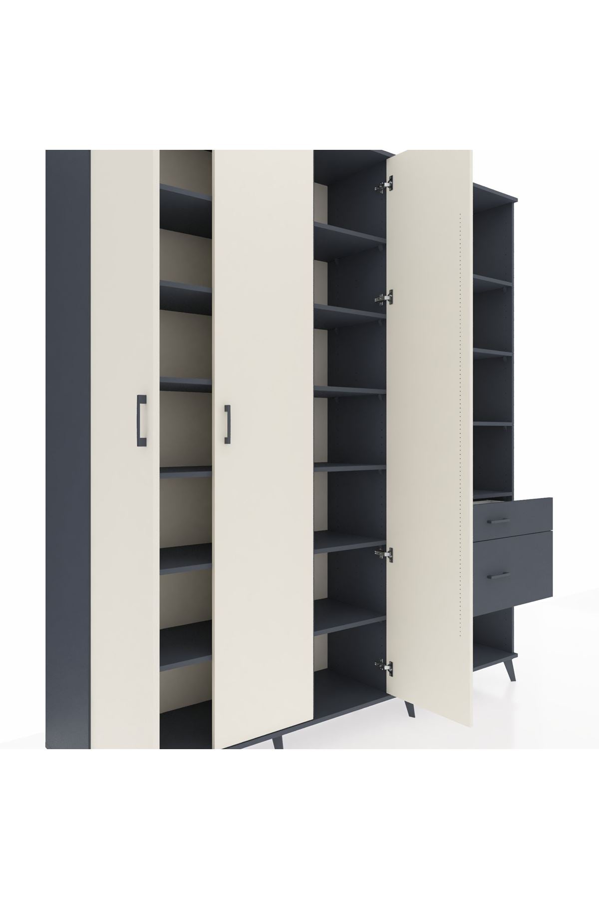 Hyperion Dolap 16 Raflı 2 Çekmeceli 3 Kapaklı 220x44x243 - S553M067V14B