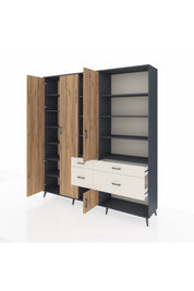 Hyperion Dolap 14 Raflı 4 Çekmeceli 4 Kapaklı 220x44x243 - S553M068V10B