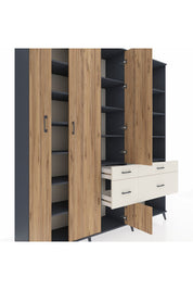 Hyperion Dolap 14 Raflı 4 Çekmeceli 4 Kapaklı 220x44x243 - S553M068V10B