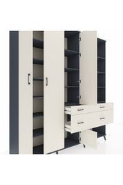 Hyperion Dolap 14 Raflı 4 Çekmeceli 4 Kapaklı 220x44x243 - S553M068V13B