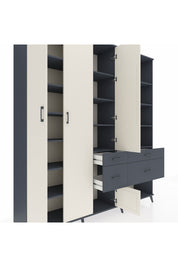 Hyperion Dolap 14 Raflı 4 Çekmeceli 4 Kapaklı 220x44x243 - S553M068V14B