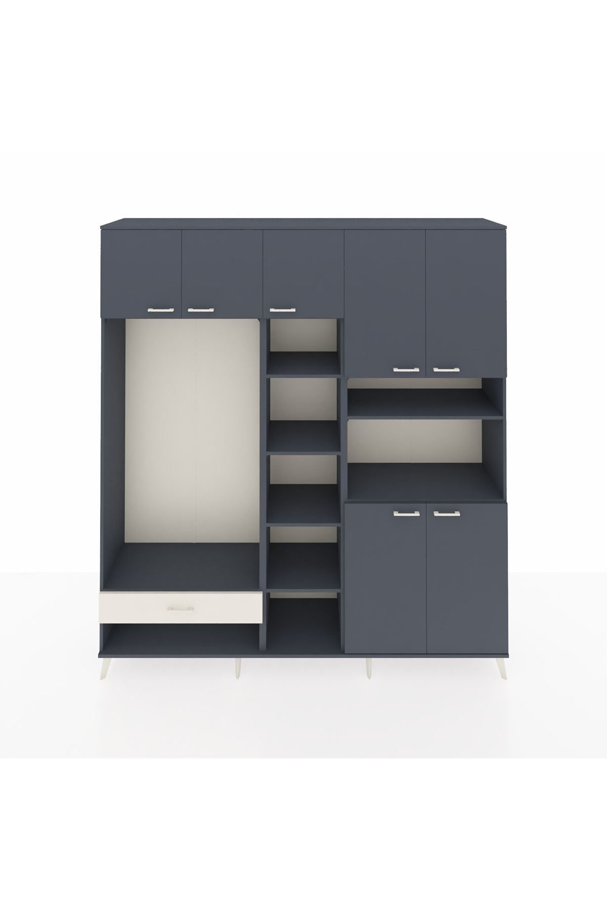 Hyperion Dolap 11 Raflı Tek Çekmeceli 7 Kapaklı 220x44x243 - S553M069V16B