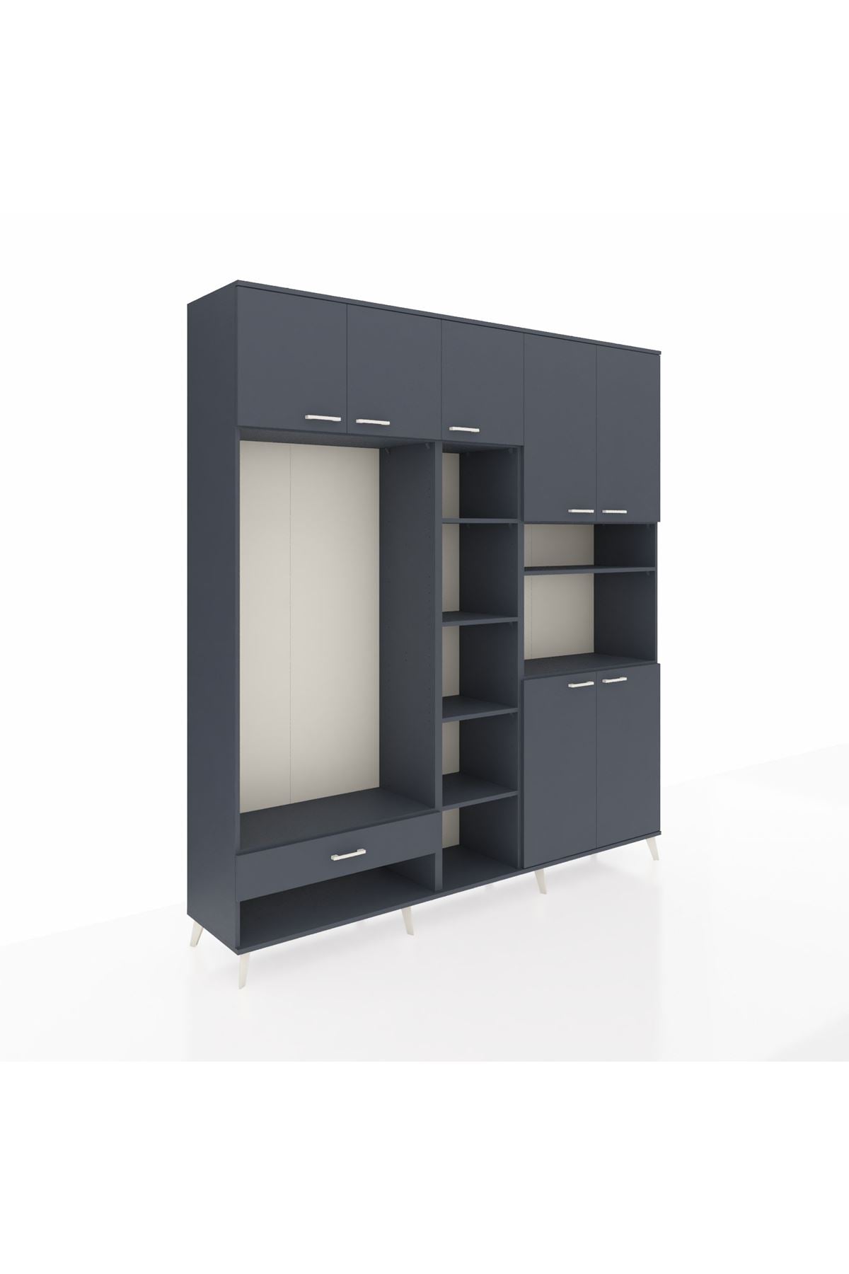 Hyperion Dolap 11 Raflı Tek Çekmeceli 7 Kapaklı 220x44x243 - S553M069V17B