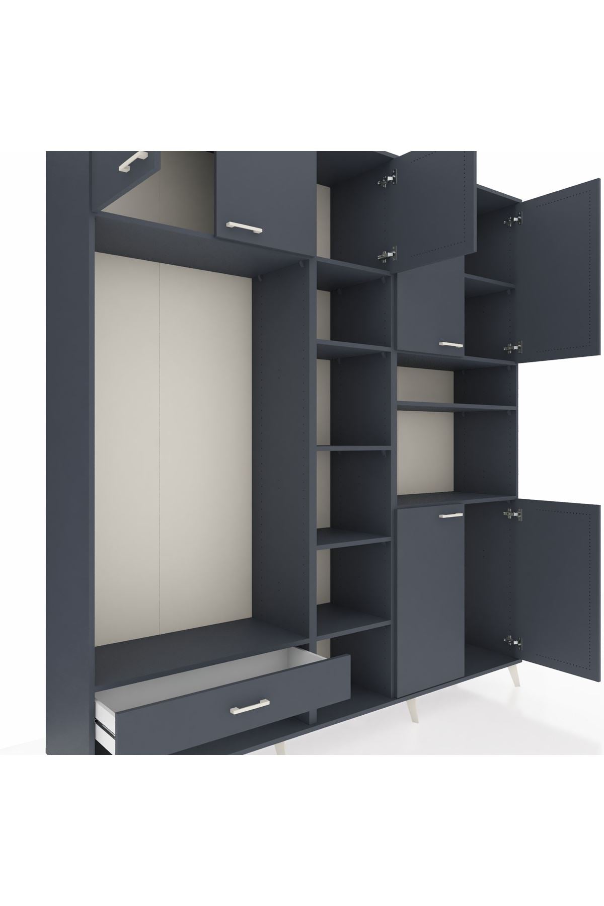 Hyperion Dolap 11 Raflı Tek Çekmeceli 7 Kapaklı 220x44x243 - S553M069V17B
