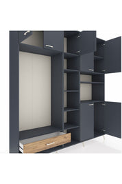 Hyperion Dolap 11 Raflı Tek Çekmeceli 7 Kapaklı 220x44x243 - S553M069V18B