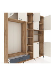 Hyperion Dolap 11 Raflı Tek Çekmeceli 7 Kapaklı 220x44x243 - S553M069V23B