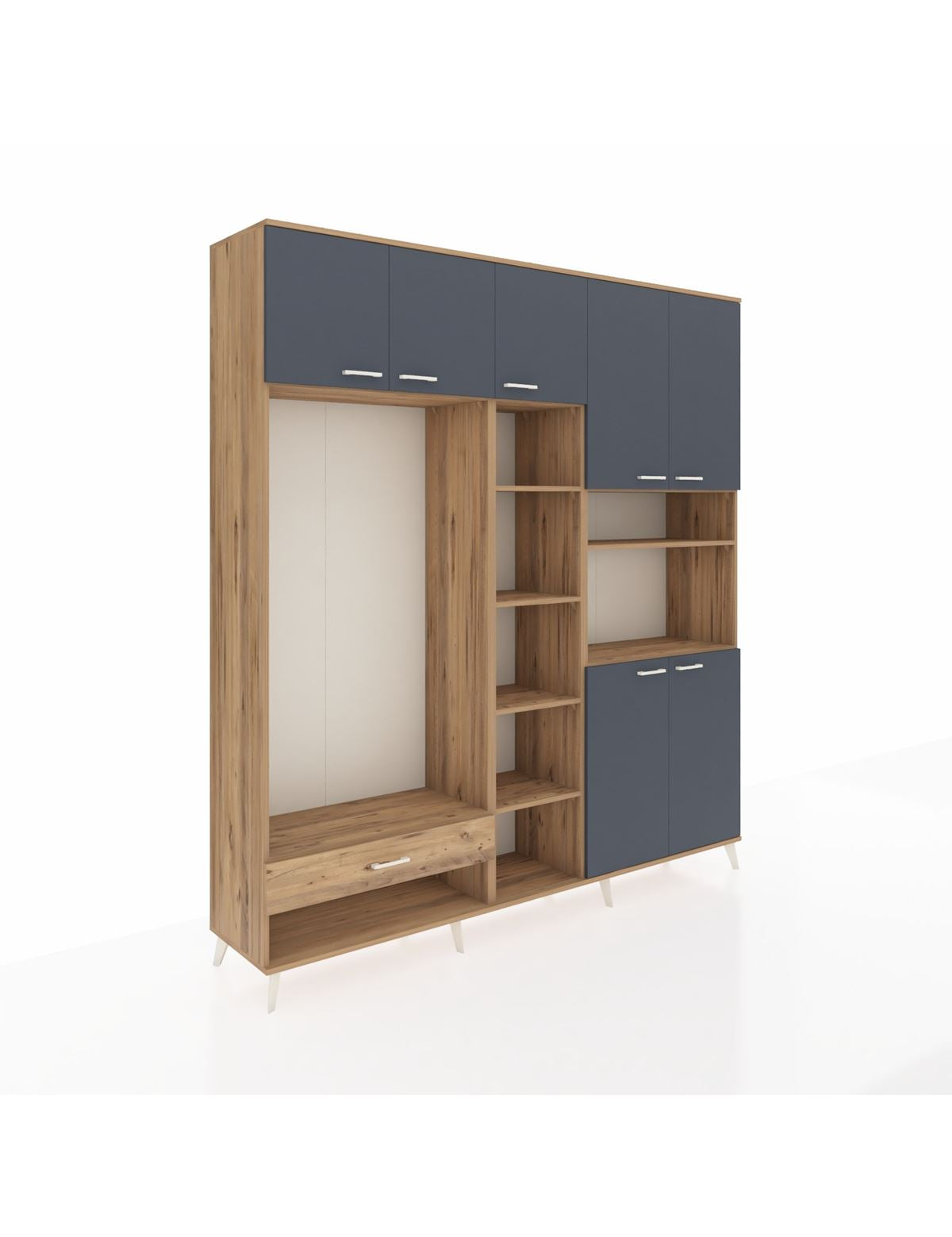 Hyperion Dolap 11 Raflı Tek Çekmeceli 7 Kapaklı 220x44x243 - S553M069V27B