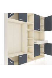 Hyperion Dolap 12 Raflı Tek Çekmeceli 8 Kapaklı 220x44x243 - S553M070V07B