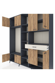 Hyperion Dolap 12 Raflı Tek Çekmeceli 8 Kapaklı 220x44x243 - S553M070V10B