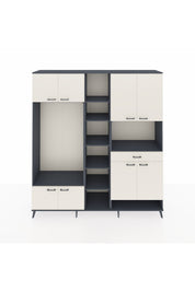 Hyperion Dolap 12 Raflı Tek Çekmeceli 8 Kapaklı 220x44x243 - S553M070V13B