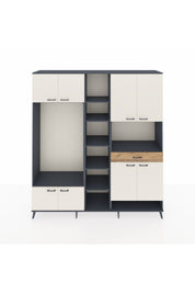 Hyperion Dolap 12 Raflı Tek Çekmeceli 8 Kapaklı 220x44x243 - S553M070V15B