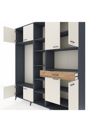 Hyperion Dolap 12 Raflı Tek Çekmeceli 8 Kapaklı 220x44x243 - S553M070V15B