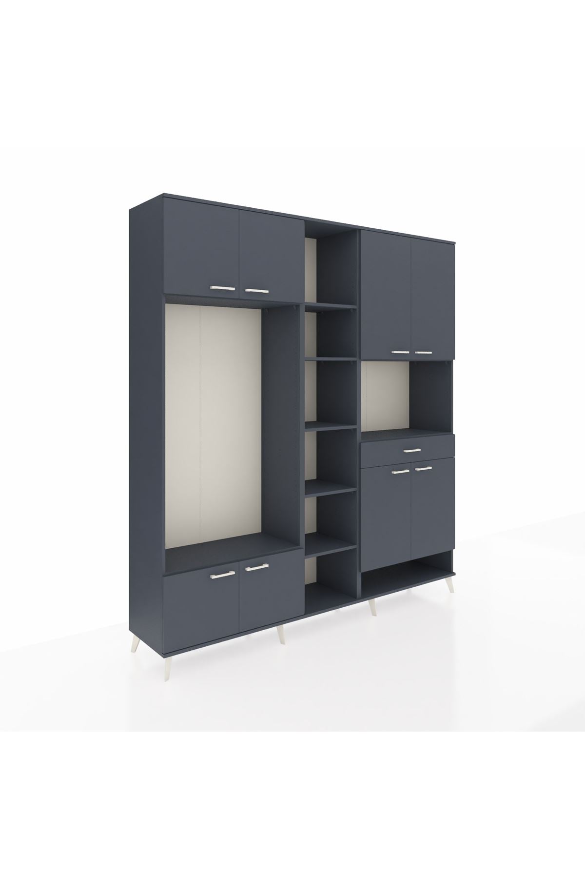 Hyperion Dolap 12 Raflı Tek Çekmeceli 8 Kapaklı 220x44x243 - S553M070V17B