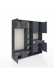 Hyperion Dolap 12 Raflı Tek Çekmeceli 8 Kapaklı 220x44x243 - S553M070V17B