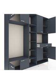 Hyperion Dolap 12 Raflı Tek Çekmeceli 8 Kapaklı 220x44x243 - S553M070V17B