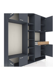 Hyperion Dolap 12 Raflı Tek Çekmeceli 8 Kapaklı 220x44x243 - S553M070V18B