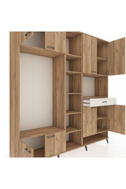 Hyperion Dolap 12 Raflı Tek Çekmeceli 8 Kapaklı 220x44x243 - S553M070V19B