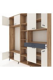 Hyperion Dolap 12 Raflı Tek Çekmeceli 8 Kapaklı 220x44x243 - S553M070V23B