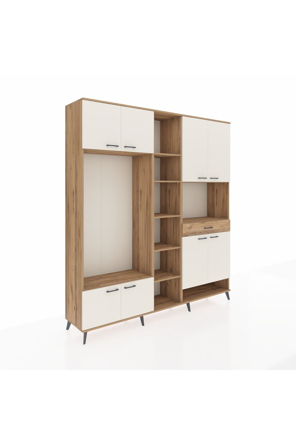 Hyperion Dolap 12 Raflı Tek Çekmeceli 8 Kapaklı 220x44x243 - S553M070V24B
