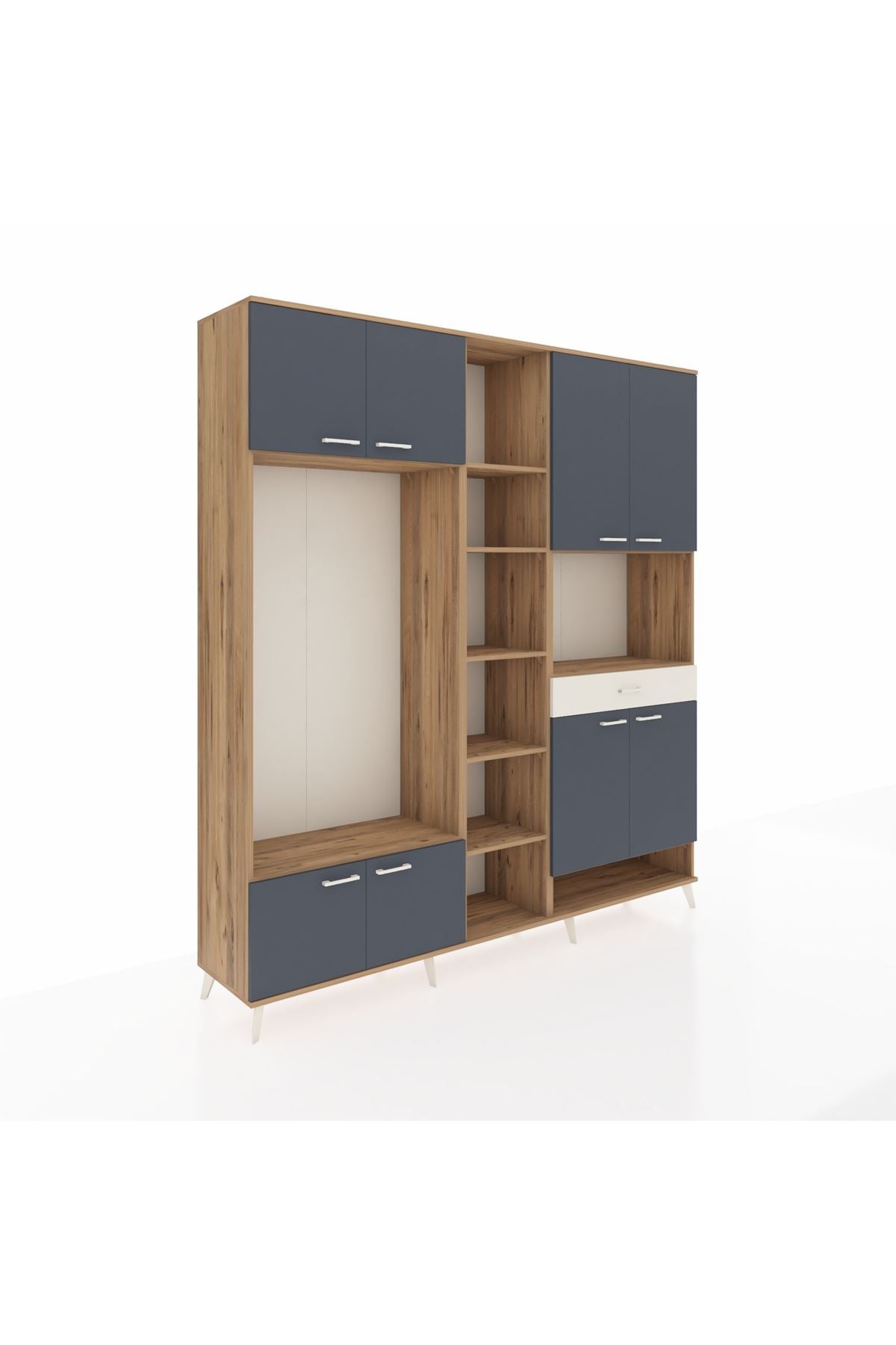 Hyperion Dolap 12 Raflı Tek Çekmeceli 8 Kapaklı 220x44x243 - S553M070V25B