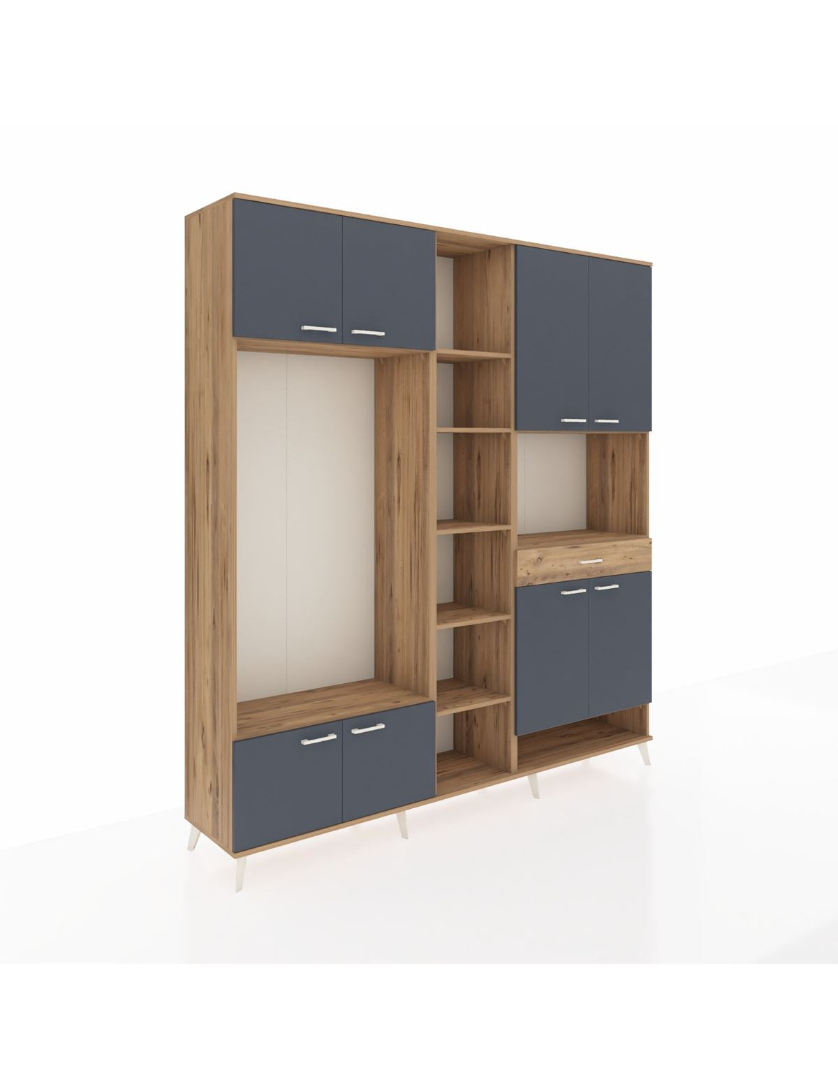 Hyperion Dolap 12 Raflı Tek Çekmeceli 8 Kapaklı 220x44x243 - S553M070V27B