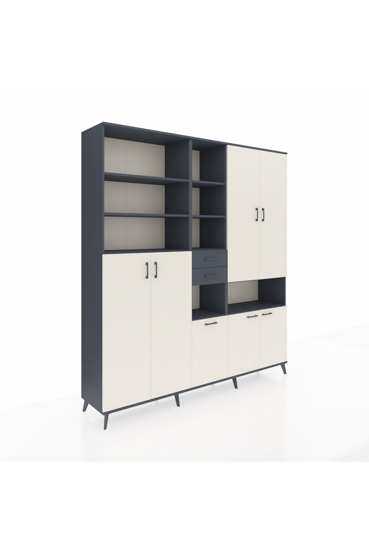 Hyperion Dolap 17 Raflı 2 Çekmeceli 7 Kapaklı 220x44x243 - S553M071V14B